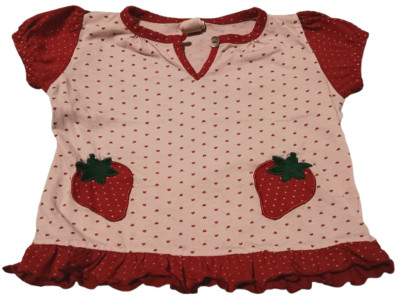 Kleid von Alana mit Erdbeeren und Herzchen aus Bio Baumwolle Gr. 80