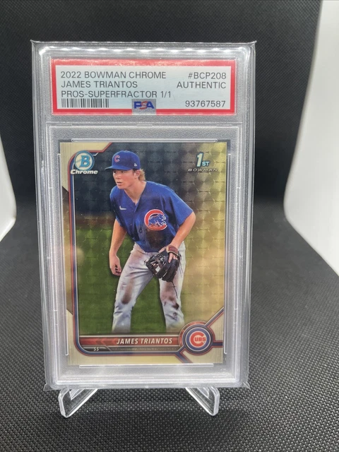 2022 Bowman Chrome Prospects James Triantos Superfractor 1/1 PSA
