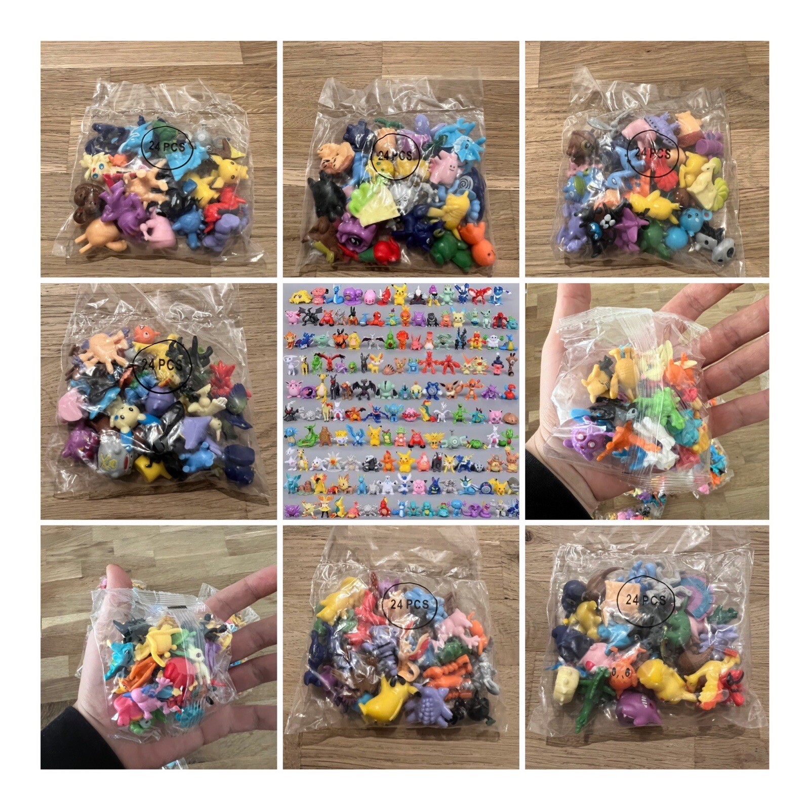 Sammlung von 48 unterschiedlichen Pokemon Figuren Minifiguren Figur im Beutel