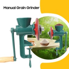 Manual Iron Grain Grinder Mill Coarseness Adjustable for Wheat Spice Barley 2.5"