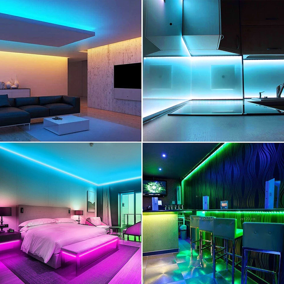 5V 12V COB LED Strip Lights 5mm Thin 320Leds/m Bar TV Back Lighting Kitchen Room - Image 3 of 4