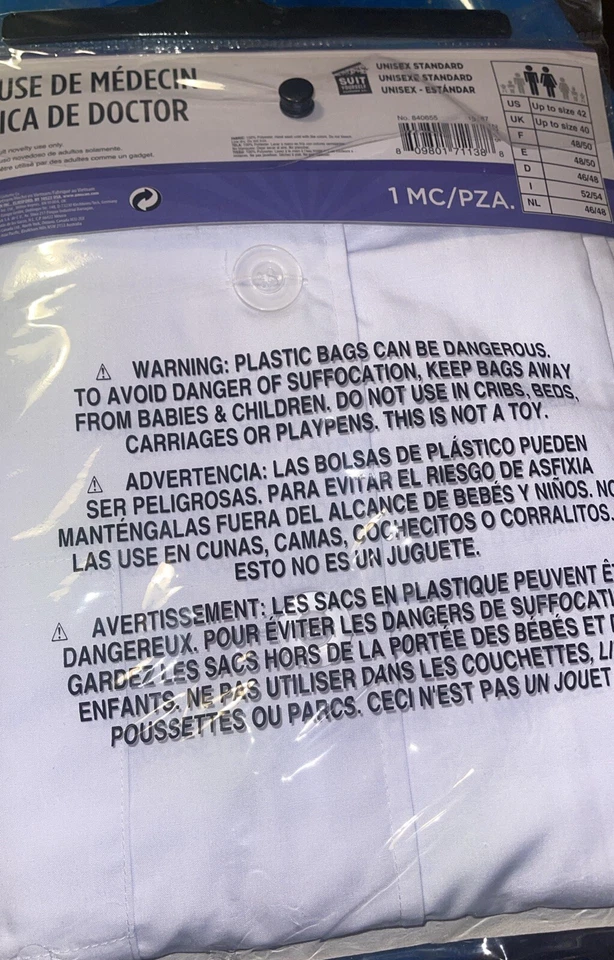 Doctor's Lab пальто белый костюм себя карнавальный костюм вверх Хэллоуин костюм для взрослых - Изображение 2 из 2