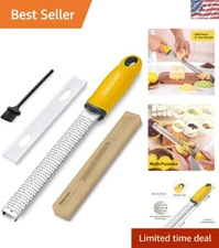 Compact Dishwasher Safe Zester & Grater - Perfect for Fruits, Cheese, and More