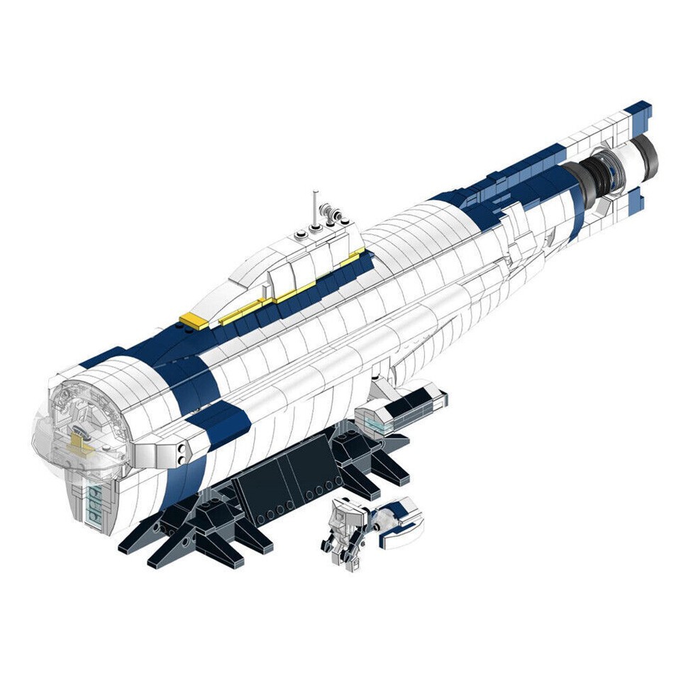 Subnautica Cyclops Submarine 1552 Pieces with Stand Building Toys & Blocks