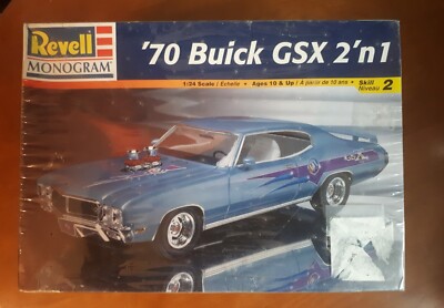 Revell Monogram '70 Buick GSX 2'n1 1:24 Scale Model CAR KIT NIB, Damaged Seal