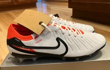 Nike Legend 10 Elite AG Pro P White Black Bright Crimson FN7282 100 Men's Size 8