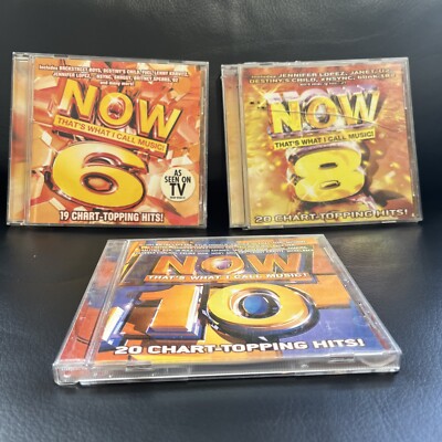 Now 6, Now 8, Now 10  (set of 3 CDs) Aaliyah, Britney Spears, u2, coldplay