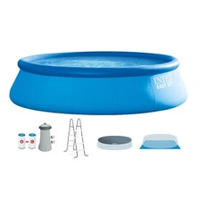 Intex 15' x 48" Inflatable Easy Set Above Ground Swimming Pool w/ Ladder & Pump