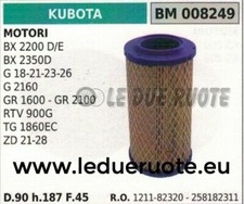 121182320 258182311 Filtre À Air Moteur Kubota Gr 1600 2100 Rtv 900G 90x187x45