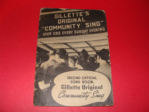 Gillette Razor Blades Original Community Sing Book 2 CBS Radio 1937 Milton Berle - Afbeelding 1 van 2