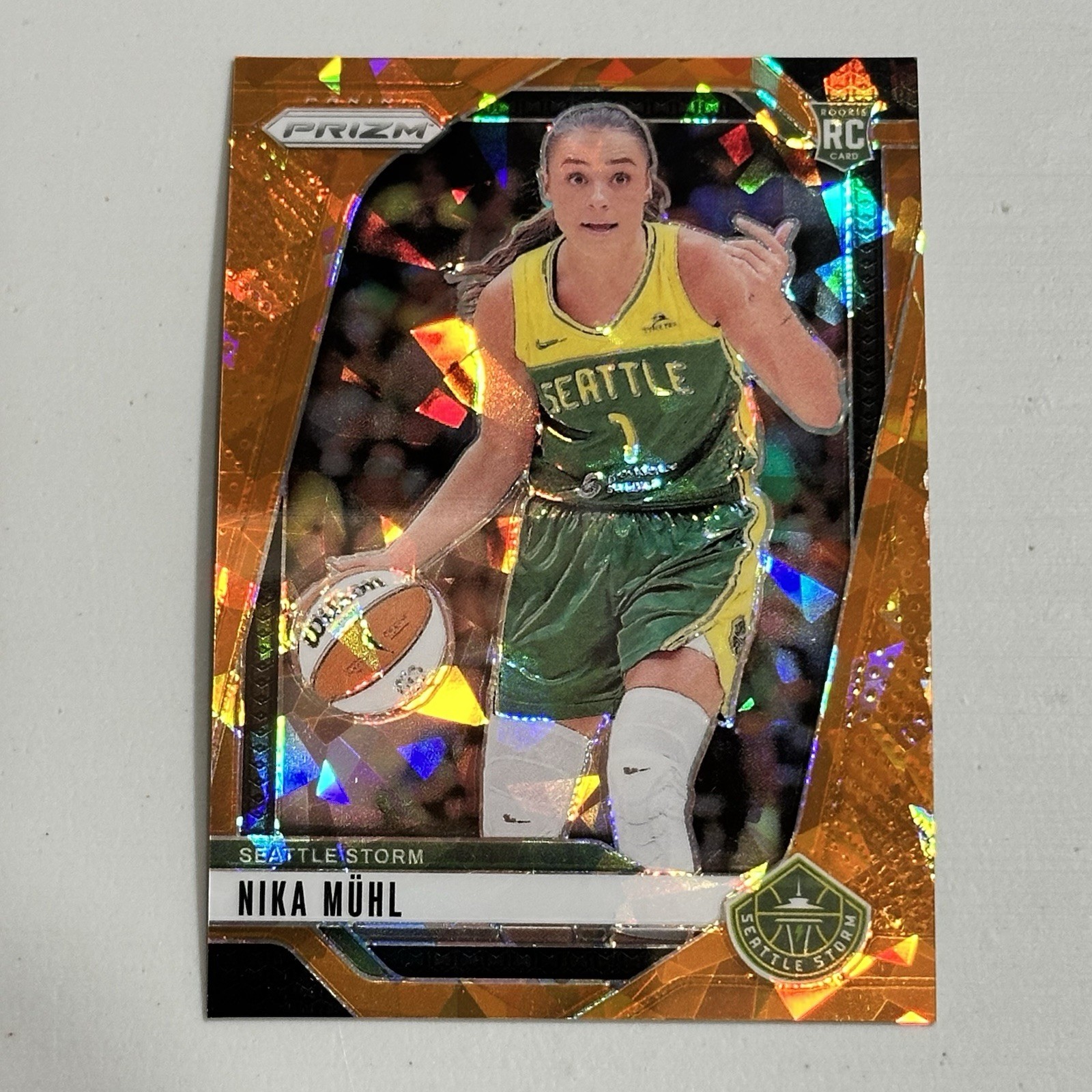 2024 Panini Prizm WNBA Nika Muhl Orange Ice #75 Storm RC