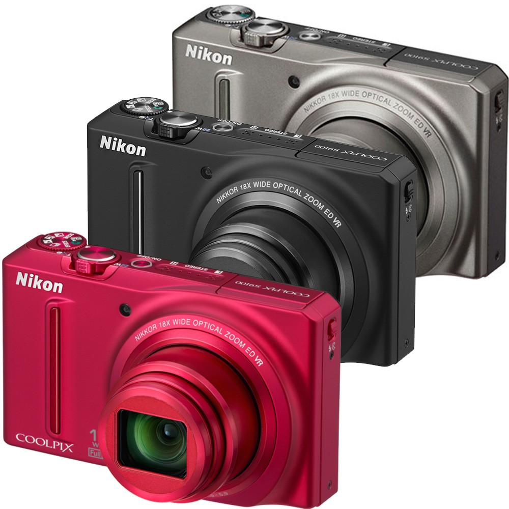 Nikon Coolpix S9100 Digital Camera Compact 12.1 MP 18x Optical