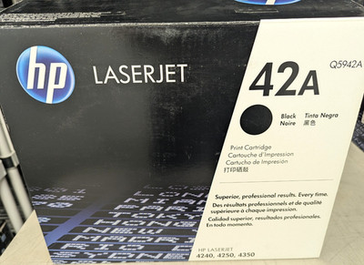   *OPEN BOX* HP Q5942A 42A Black Toner Cartridge Genuine New LJ 4250 4350 OEM  