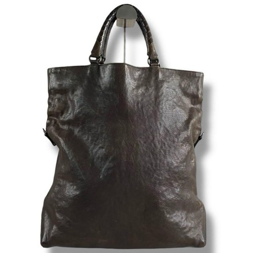 Borsa a tracolla Bottega Veneta A4222812 in pelle intrecciata 2 vie marrone scuro - Foto 2 di 10