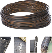 120 Ft Wicker Repair Kit, Plastic Wicker Repair Supplies, Gradient Dark Brown wi