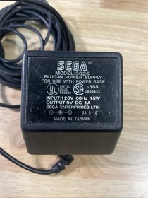 OEM Sega Master System 3025 Power Supply Genuine AC Adapter 9V DC 1A