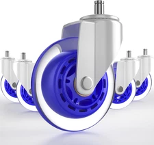 Office Chair Wheels Replacement,(Set of 5) 3'' Wheels Smooth Rolling Heavy Duty