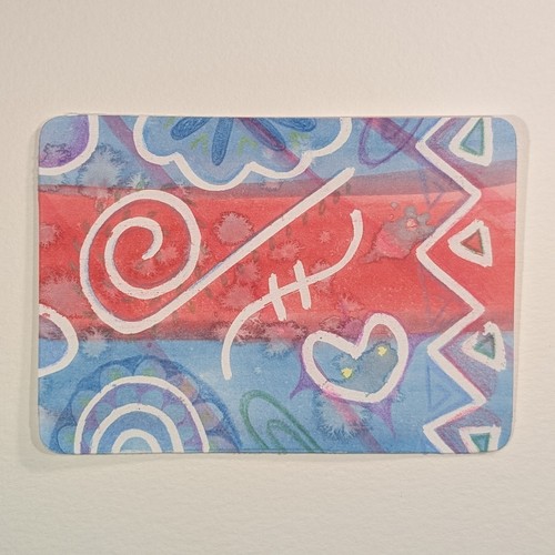 ACEO Original, Abstract, Whimsy, Gouache painting by Yeahtessy