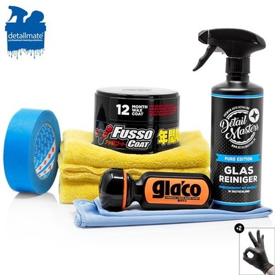 Glasversiegelung Lack Glasreiniger Soft 99 Glaco new Fusso Coat ValetPro Tuch 