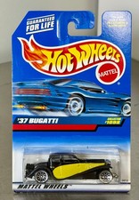 Hot Wheels ’37 Bugatti Black Yellow Collector #1098 1999 24112-0910 2G7