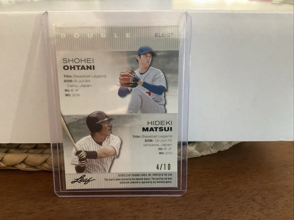 Hoja Exclusiva Edición Leyendas 2023 Doble Shohei Ohtani Y Hideki Matsui Rosa/10 Foto 2 de 2