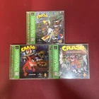 Crash Bandicoot Bundle PS1! 1, 2, and Warped Greatest Hits ALL CIB & TESTED