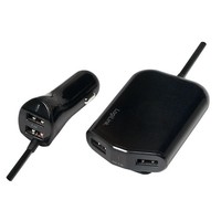 12V/24V Auto ZigarettenanzüNder Steckdose 4 Usb LadegeräT Verteiler RüCksitz Kfz