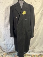 Luxury Vintage Double-Breasted Wool & Cashmere Coat - Black