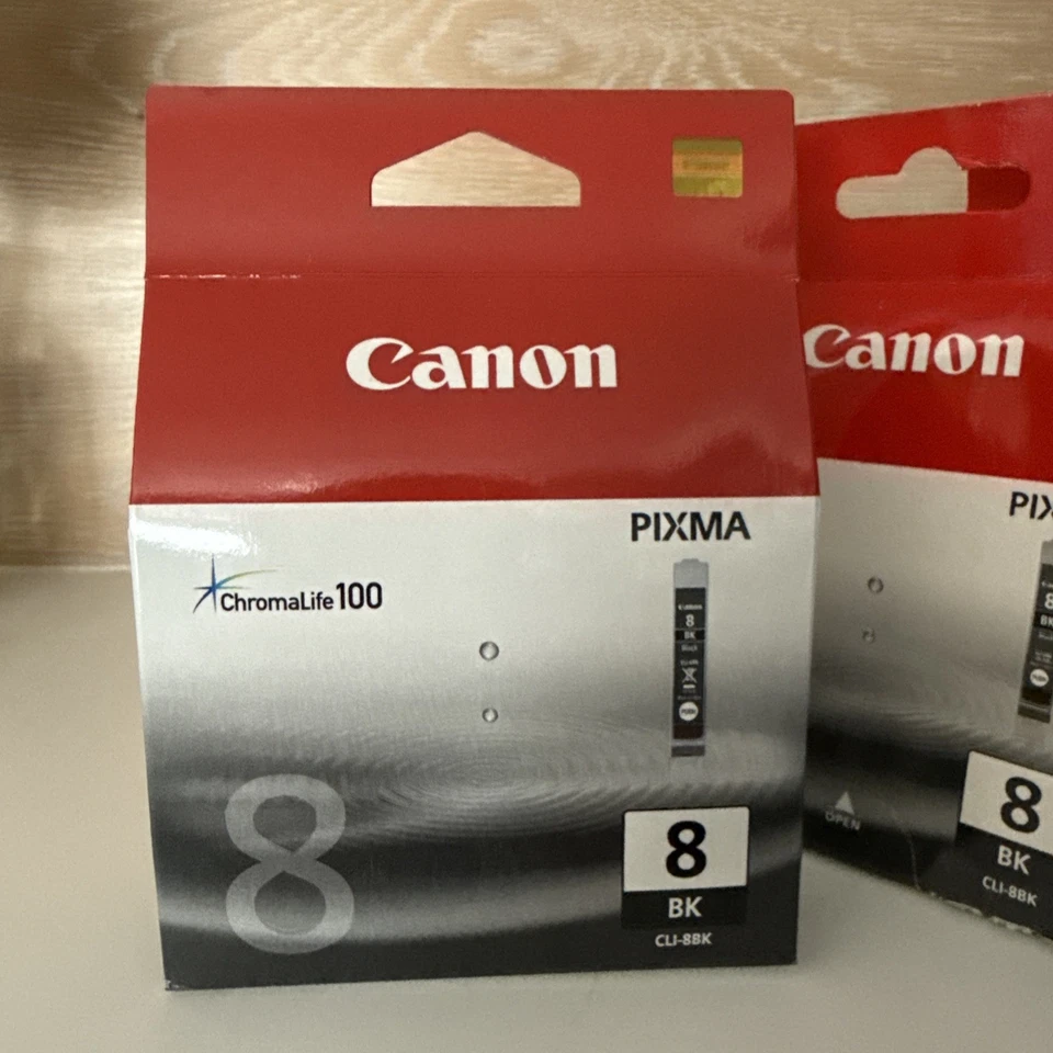 Genuine Canon CLI-8BK Black Ink 7 Cartridges for Chromalife Brand New Unopened - Image 2 of 4