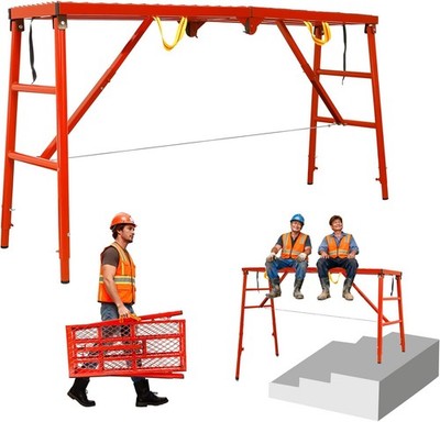 Adjustable Scaffolding Platform 770LB Folding Work Platform Welding Bench,Weldin