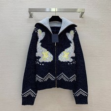 2025 autumn hot sales runway show embroidery classy sweater coat  SML