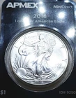APMEX 2016 American Silver Eagle $1 1 oz .999 Silver Uncertified Ungraded