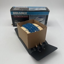 Vintage Rolodex V-File Jr V-524J Metal Desktop Card File with 500 Cards A-Z
