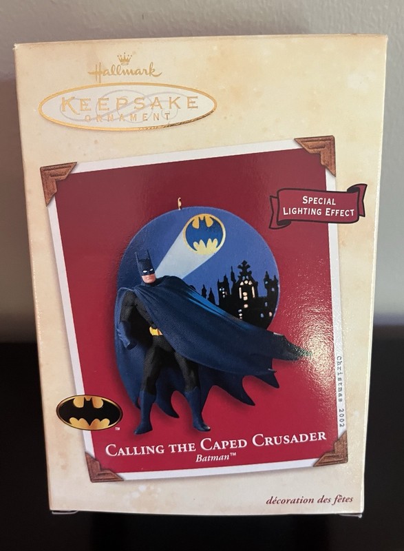 NEW! Batman Calling The Caped Crusader Hallmark Ornament Lighting Effect 2002