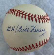 Bill Terry MLB signed baseball