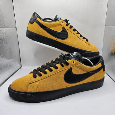 Nike SB Blazer Low GT Sneaker Grant Taylor Herren UK 10 Senf Schwarz Wildleder