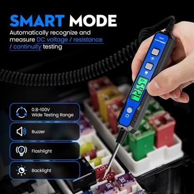 2025 Probador de circuito de luz de prueba digital automotriz 0.8-100V