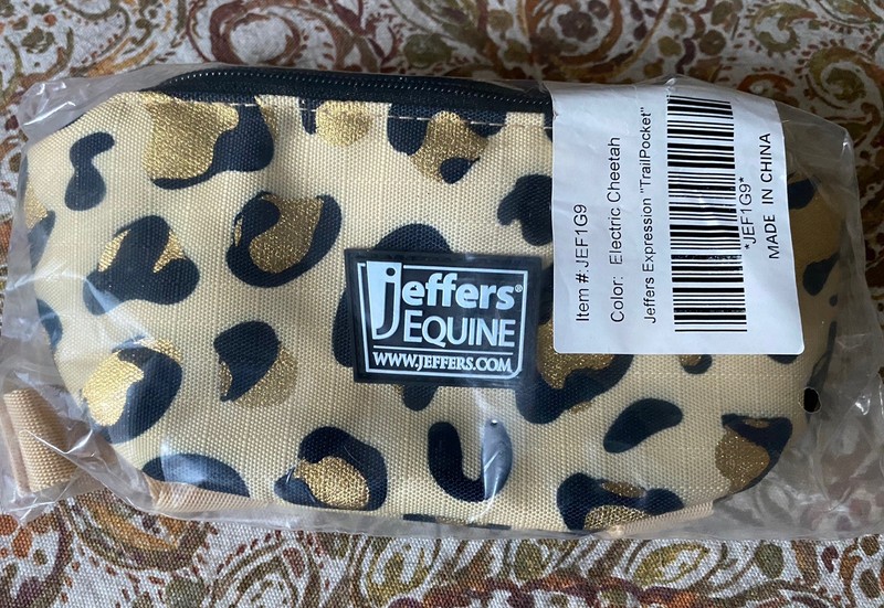 Jeffers Equine Trail Pocket Western Saddle Bag for Pommel Electric Cheetah