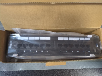 Rapink Patch Panel 12 Port Cat6 10G Support, Network Patch Panel UTP 10'' #J10