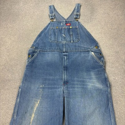 Dickies Latzhose Erwachsene 44x34 blau Latzhose Denim Workwear Carpenter Herren