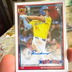 Topps 2026 Series 1 Roman Anthony RC Auto 91A-RAN 1991 Autographs Red Sox