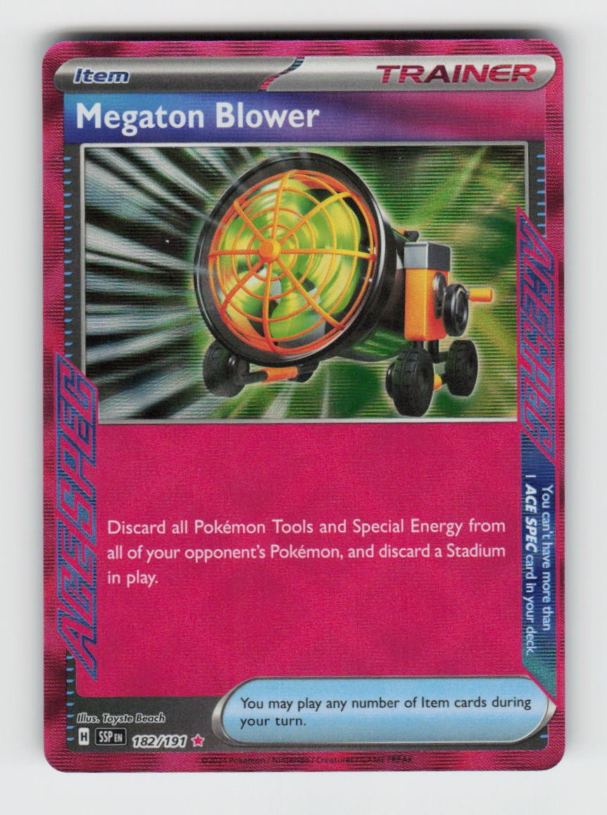 Megaton Blower Surging Sparks SSP 182/191 NM Holofoil Pokemon Card