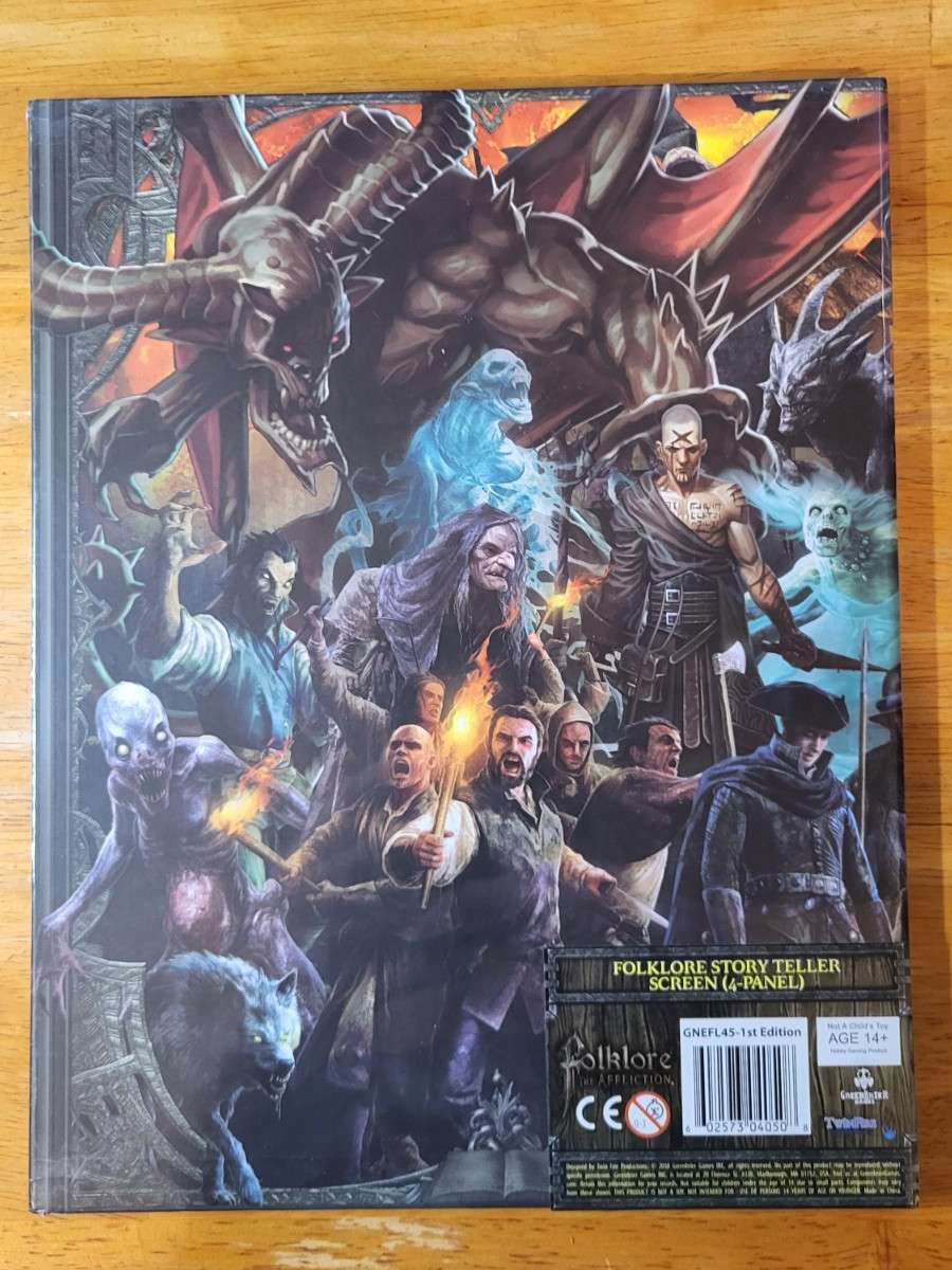 Folklore The Affliction Story Teller Screen by Greenbrier Games - New & Sealed