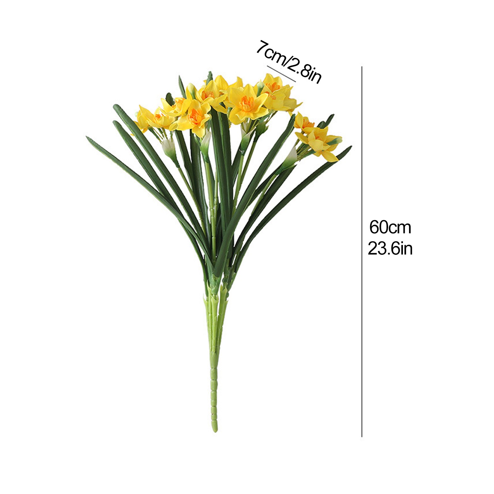 Artificial Daffodil Bouquet Fake Narcissus Bouquet Simulation Indoor Plant Plast