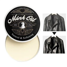Mink Oil Paste Leather Conditioner Boots Shoes Jackets Softener Cleaner 100g