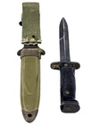 U.S. M5 Aerial Bayonet for M1 Garand rifle & Fighting Knife with Scabbard -Korea