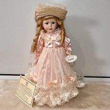 Leonardo Collection Porcelain Doll Debbie LP5193 Original Box Certificate Stand