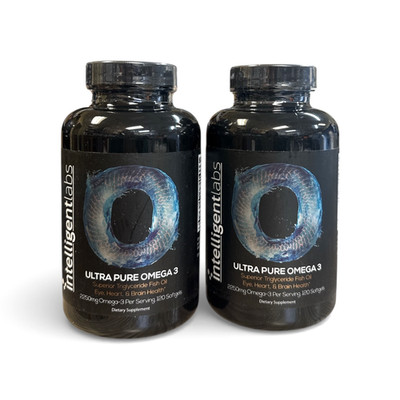 Intelligent Labs Triglyceride Omega 3, 2250mg per 3-Capsule 120 Softgels, 2 Pack