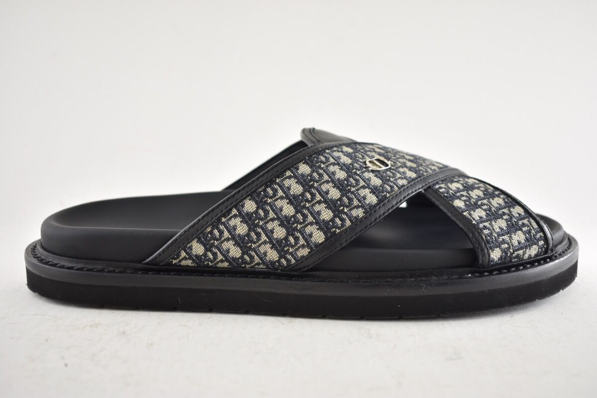 Dior Aqua サンダル Dior Aqua Sandal Beige and Black Dior Oblique Jacquard | DIOR