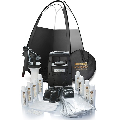 TS20 HVLP Airbrush Spray Tan Kit with machine, Tent, Tans, & Tanning